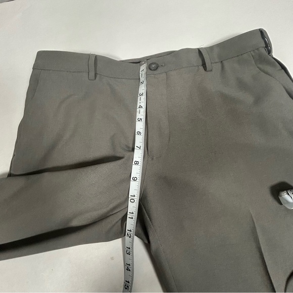 Van Heusen Flex Gray Formal Slim Dress Pants with Pressed Crease Size 34x30 - Picture 4 of 10